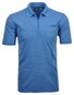 Ragman Softknit Fine Duo Line Zip Collar Polo Aqua