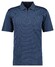 Ragman Softknit Fine Duo Line Zip Collar Polo Azure