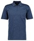 Ragman Softknit Fine Duo Line Zip Collar Polo Azure