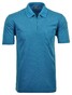 Ragman Softknit Fine Duo Line Zip Collar Polo Blue Turquoise