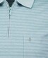 Ragman Softknit Fine Duo Line Zip Collar Polo Sage Green
