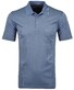 Ragman Softknit Fine Jacquard Pattern Polo Blauw