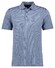 Ragman Softknit Fine Jacquard Pattern Polo Duivenblauw