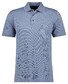 Ragman Softknit Fine Jacquard Pattern Polo Duivenblauw