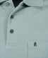 Ragman Softknit Fine Jacquard Pattern Polo Mint Melange