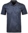 Ragman Softknit Fine Jacquard Pattern Poloshirt Marine