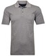 Ragman Softknit Fine Jacquard Pattern Poloshirt Silver