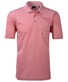 Ragman Softknit Fine Stripe Easy Care Polo Coral Melange