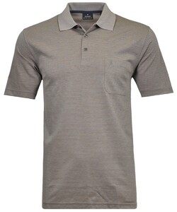 Ragman Softknit Fine Stripe Easy Care Polo Kitt
