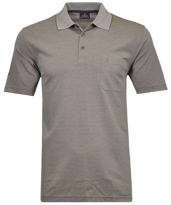 Ragman Softknit Fine Stripe Easy Care Polo Kitt