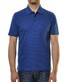 Ragman Softknit Fine Stripe Easy Care Polo Royal Blue