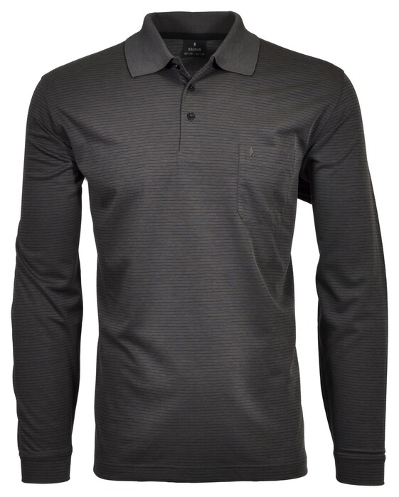 Ragman Softknit Polo Fineline Leisteen