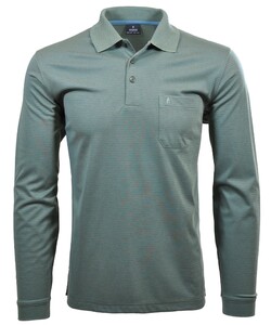 Ragman Softknit Polo Fineline Poloshirt Reed Green