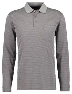 Ragman Softknit Polo Fineline Poloshirt Silver Grey