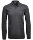 Ragman Softknit Polo Longsleeve Uni Breast Pocket Antraciet