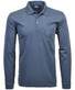 Ragman Softknit Polo Longsleeve Uni Breast Pocket Azure