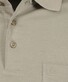 Ragman Softknit Polo Longsleeve Uni Breast Pocket Beige
