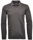 Ragman Softknit Polo Longsleeve Uni Breast Pocket Dark Slate