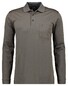 Ragman Softknit Polo Longsleeve Uni Breast Pocket Donker Taupe
