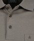 Ragman Softknit Polo Longsleeve Uni Breast Pocket Donker Taupe