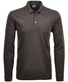 Ragman Softknit Polo Longsleeve Uni Breast Pocket Mocca