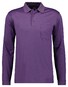 Ragman Softknit Polo Longsleeve Uni Breast Pocket Paars