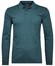 Ragman Softknit Polo Longsleeve Uni Breast Pocket Polo Donker Blauwgroen