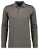 Ragman Softknit Polo Longsleeve Uni Breast Pocket Polo Donker Taupe