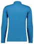 Ragman Softknit Polo Longsleeve Uni Breast Pocket Poloshirt Aqua Blue