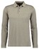 Ragman Softknit Polo Longsleeve Uni Breast Pocket Poloshirt Beige
