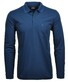 Ragman Softknit Polo Longsleeve Uni Breast Pocket Poloshirt Dark Evening Blue