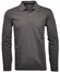 Ragman Softknit Polo Longsleeve Uni Breast Pocket Poloshirt Dark Slate