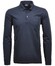 Ragman Softknit Polo Longsleeve Uni Breast Pocket Poloshirt Marine