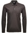 Ragman Softknit Polo Longsleeve Uni Breast Pocket Poloshirt Mocca