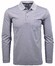 Ragman Softknit Polo Longsleeve Uni Breast Pocket Poloshirt Pigeon Blue