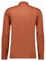 Ragman Softknit Polo Longsleeve Uni Breast Pocket Poloshirt Pumpkin Orange