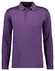 Ragman Softknit Polo Longsleeve Uni Breast Pocket Poloshirt Purple