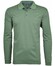 Ragman Softknit Polo Longsleeve Uni Breast Pocket Poloshirt Reed Green