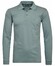 Ragman Softknit Polo Longsleeve Uni Breast Pocket Poloshirt Sage Green