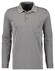 Ragman Softknit Polo Longsleeve Uni Breast Pocket Poloshirt Silver Grey