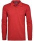 Ragman Softknit Polo Longsleeve Uni Breast Pocket Poloshirt Strawberry