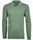 Ragman Softknit Polo Longsleeve Uni Breast Pocket Rietgroen