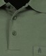 Ragman Softknit Polo Longsleeve Uni Breast Pocket Thyme