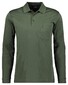 Ragman Softknit Polo Longsleeve Uni Breast Pocket Thyme
