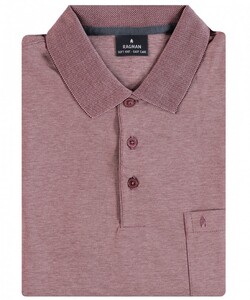 Ragman Softknit Polo Longsleeve Uni Breast Pocket Vintage Red