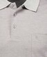 Ragman Softknit Polo Longsleeve Uni Breast Pocket Zilvergrijs
