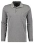 Ragman Softknit Polo Longsleeve Uni Breast Pocket Zilvergrijs
