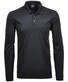 Ragman Softknit Polo Longsleeve Uni Breast Pocket Zwart