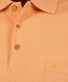 Ragman Softknit Poloshirt Breast Pocket Pima Cotton Mix Apricot Orange