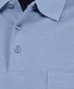Ragman Softknit Poloshirt Breast Pocket Pima Cotton Mix Blauwgrijs